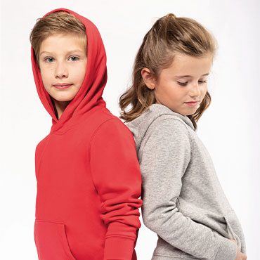 K4029 - Umweltfreundliches Kapuzensweatshirt für Kinder